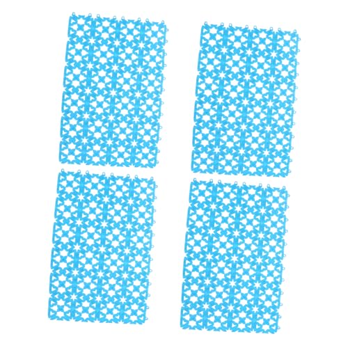 BESTonZON 4 Stück Teiliges Rutschfestes Kunststoff Badmatten mit Hohlkammerstruktur Strapazierfähige Bodenschutzmatten für Badezimmer Küche und Kleine Haustierbereiche Geruchsneutral und von BESTonZON