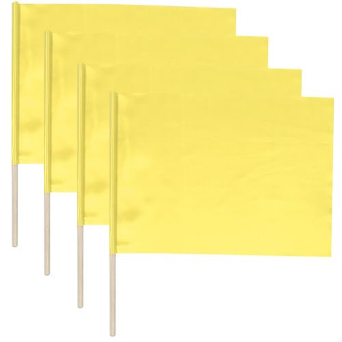 BESTonZON 4 Stück Teiliges Schiedsrichter Handflaggen Gelb Robuste Signalflaggen für Fußball Rugby Hockey Training und Spielleitung BESTonZON 4 Stück Teiliges Schiedsrichter Handflaggen Gelb Robuste Signalflaggen für Fußball Rugby Hockey Training und Spielleitung von BESTonZON