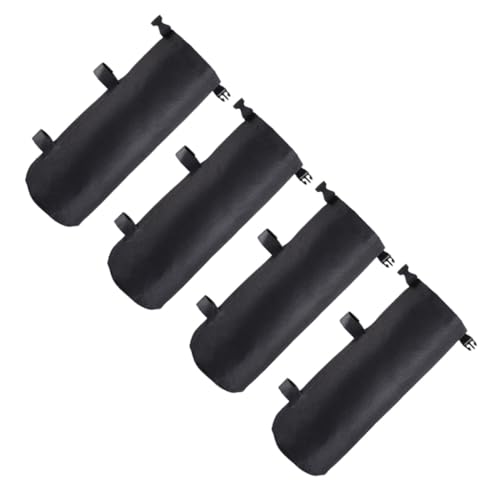 BESTonZON 4 Stück Teiliges Tragbare Zeltgewichte aus Robustem Material mit Schnellschnallen Sandsäcke für Pavillon und Outdoor Canopy Schwarz Geeignet zur Stabilen Befestigung Stangen von BESTonZON