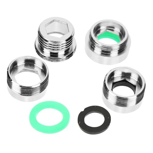 BESTonZON 4 Stück Teiliges Wasserhahn Adapter aus Kupfer Präzise Gewinde Rostbeständig Kompatibel mit Wasserfiltern Waschmaschinen und Spülen Installieren Vielseitig für Küche und Bad von BESTonZON