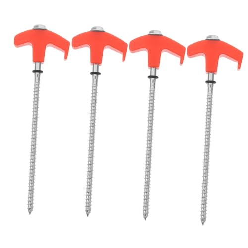 BESTonZON 4 Stück Teiliges Zeltheringe Schraubheringe mit Kunststoffkopf Windfeste Zeltnägel für Harten Boden Vielseitig Einsetzbar für Zelte Strand und Planen Leicht und BESTonZON 4 Stück Teiliges Zeltheringe Schraubheringe mit Kunststoffkopf Windfeste Zeltnägel für Harten Boden Vielseitig Einsetzbar für Zelte Strand und Planen Leicht und von BESTonZON