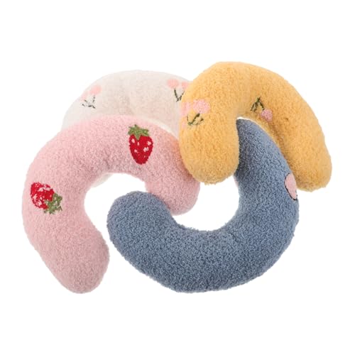 BESTonZON 4stücke U-förmiges Katzenkissen Flauschiges Kopfkissen Für Hunde Und Katzen Gemütliches Pet Bed Beruhigendes Tragbares Kissen Für Optimalen Genuss Reisekissen Mit Einfachem von BESTonZON