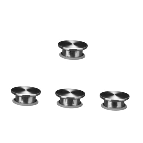 BESTonZON Wasserkappen 4 Stücke Wasserflasche Edelstahl Deckel Glas Krug Zubehör Teekanne Glas Getränke Krug Deckel Getränke Krug Ersatzdeckel Metall Deckel Abdeckung Bequem Krug Deckel von BESTonZON