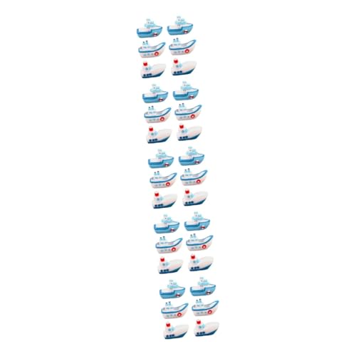 BESTonZON 5 Sätze Miniaturboot Deko Teiliges Mediterranes Resin Modell Für Strand Und Tischdekoration Für DIY Mikrolandschaften Und Wohnaccessoires 6 Stücke * 5 von BESTonZON