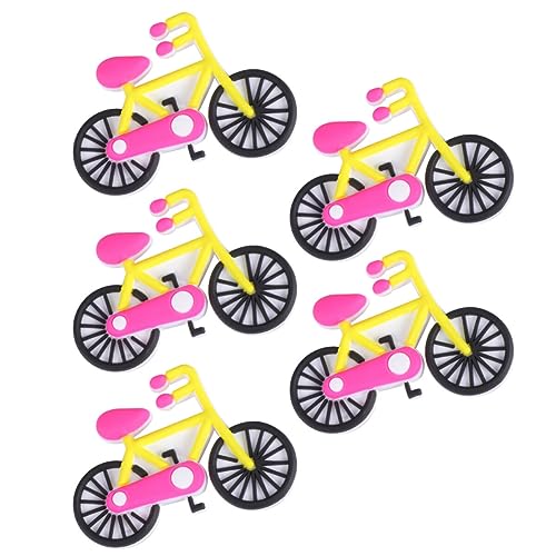 BESTonZON Kühlschrankmagneten Fahrrad Cartoon 5 Stück Magnetische Aufkleber für Whiteboard Kühlschrank Pinnwand Kalender Farbenfrohe Bürodekoration für Teenager und Erwachsene von BESTonZON