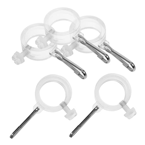 BESTonZON 5 Stück Flaggenhalter aus PC Material Rotierende Fahnenmast Ringe Einfache Befestigung Wetterfest und Sicher Geeignet für Innenräume und Außenbereiche Wie Konferenzsäle und Garten von BESTonZON