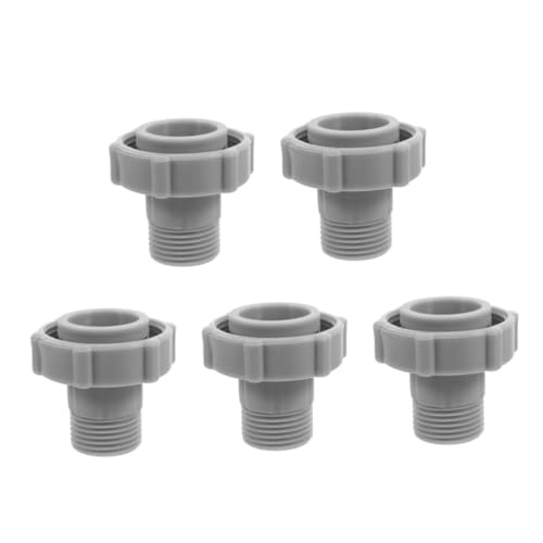 BESTonZON 5 Stück Schwimmbadverbindung Poolsaugköpfe Poolablauf Poolauslassarmaturen Armaturen Für Abflussrohre Für Pool-abflussrohr Adapter Für Schwimmschläuche PVC Grey von BESTonZON
