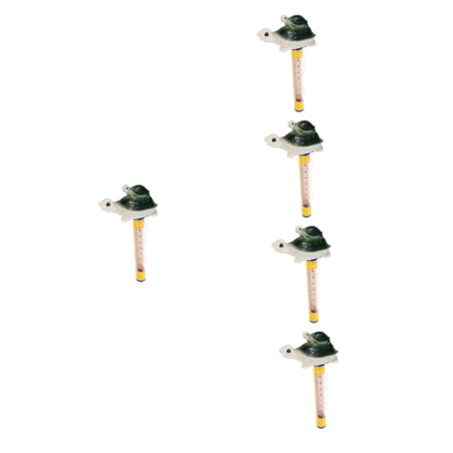 BESTonZON 5 Stück Schwimmendes Poolthermometer Schildkröten Design Robustes Badethermometer für Schwimmbad Badewanne Teich und Celsius und Fahrenheit Anzeige mit Befestigungsseil BESTonZON 5 Stück Schwimmendes Poolthermometer Schildkröten Design Robustes Badethermometer für Schwimmbad Badewanne Teich und Celsius und Fahrenheit Anzeige mit Befestigungsseil von BESTonZON