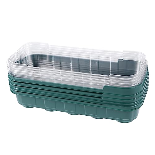 BESTonZON 5 Stück Teiliges Anzuchtset mit Transparentem Deckel Atmungsaktive Keimschale für Jungpflanzen Wärmeisolierend Praktisch für Garten und Zimmerpflanzen für Keimung und Stecklinge von BESTonZON