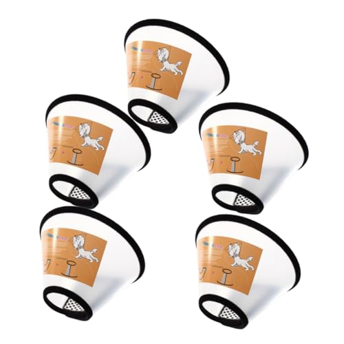 BESTonZON 5 Stück Teiliges Elizabethan Halsband für und Hunde Leck Schutzkragen Komfortables Langlebiges Material für Halsumfang Wundschutz nach Operation von BESTonZON