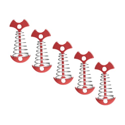 BESTonZON 5 Stück Teiliges Outdoor Zeltheringe mit Federfunktion Korrosionsbeständig Langlebig Leicht und Robust für Camping Pavillon und Trampolin Bodenanker Praktische Befestigung für von BESTonZON