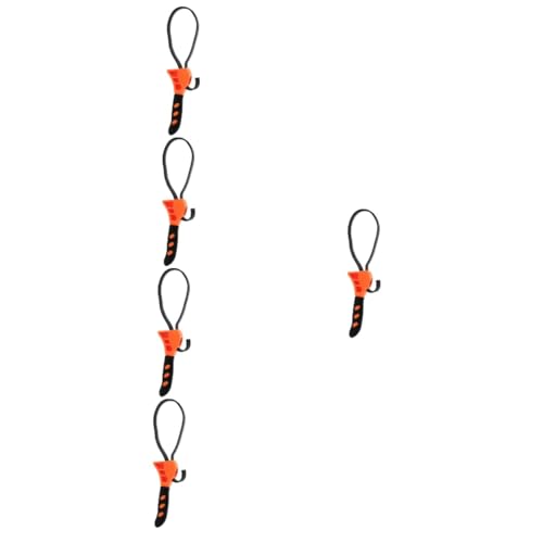 BESTonZON 5 Stück Verstellbarer Gurt Schlüssel für Ölfilter und Flaschenöffner Multifunktionales Werkzeug mit Rutschfester Gummiband für Outdoor Nutzung Orange von BESTonZON