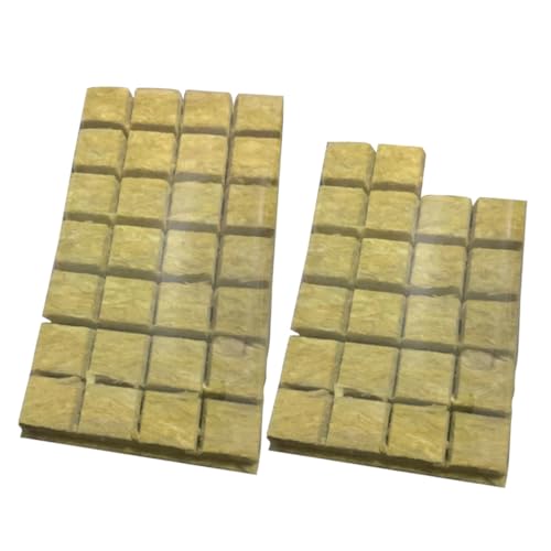 BESTonZON 50 Stück Anzuchtwürfel Soilless Grow Plugs Hydroponische Stecklinge Pflanzenzucht Starter Plug Leicht Atmungsaktiv für Zimmerpflanzen Gemüse Stecklinge von BESTonZON