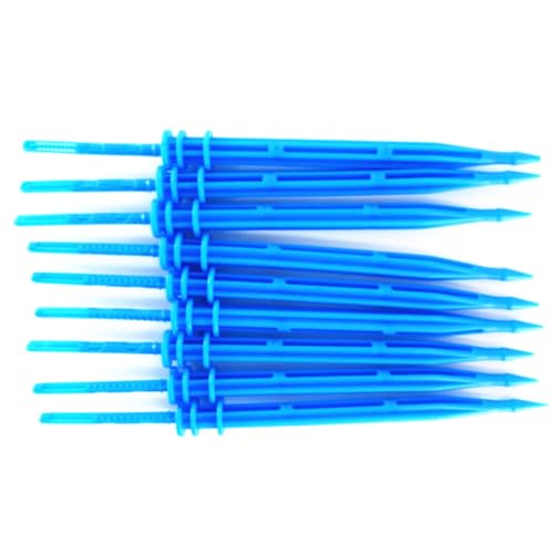 BESTonZON 50 Stück Automatischer Tropfbewässerung Tropfspieße Blau für Zimmerpflanzen Einfache Installation Bodenfeuchte Bewässerungssystem für Blumentöpfe und Garten von BESTonZON