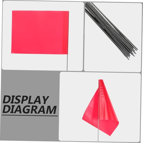 BESTonZON 50 Stück Markierungsfahnen mit Stahlmast PVC für Garten Rasen Sprinkler Kennzeichnung Bau Vermessung Haustierbegrenzung Langlebig und BESTonZON 50 Stück Markierungsfahnen mit Stahlmast PVC für Garten Rasen Sprinkler Kennzeichnung Bau Vermessung Haustierbegrenzung Langlebig und von BESTonZON