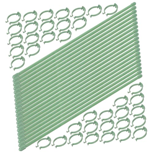 BESTonZON 50 Stück Orchideen Stäbe Kunststoff Pflanzenstütze Pflanzenhalter Kletterpflanzen Rankhilfe Garten Trellis Indoor Pflanzstab Blumengitter Topfpflanzen von BESTonZON