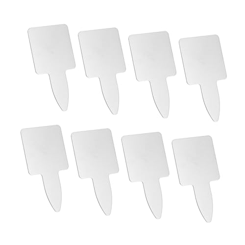 BESTonZON 50 Stück Teiliges Edelstahl Pflanzenschilder Quadratisch Wetterfest Robust für Garten Pflanzenbeschriftung und Baumschul pflanzen Praktisch und Wiederverwendbar für Kräuter Blumen von BESTonZON