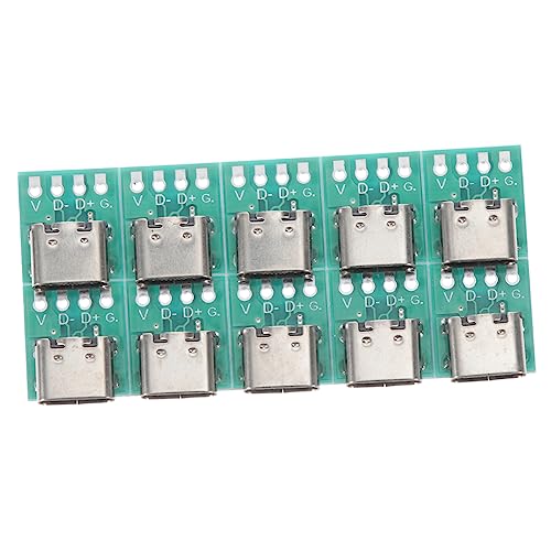 BESTonZON 50 Stück Typ-c Stromversorgungskabel Adapternabe USB-c-anschlussplatine USB-c-PCB-konverterplatine Steckdosenadapter Stromkabel Datenleitung Leiterplatte Doppelseitig BESTonZON 50 Stück Typ-c Stromversorgungskabel Adapternabe USB-c-anschlussplatine USB-c-PCB-konverterplatine Steckdosenadapter Stromkabel Datenleitung Leiterplatte Doppelseitig von BESTonZON