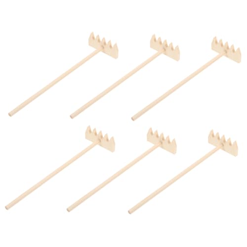 BESTonZON 6 Stück Sandbox-Tools Gartenarbeit Miniaturen Kleiner Gartenrechen Sandkasten Handwerker Landschaftsbau Winzig Mini-Zen-sandrechen Mit Mini-sandrechen Beige Hölzern BESTonZON 6 Stück Sandbox-Tools Gartenarbeit Miniaturen Kleiner Gartenrechen Sandkasten Handwerker Landschaftsbau Winzig Mini-Zen-sandrechen Mit Mini-sandrechen Beige Hölzern von BESTonZON