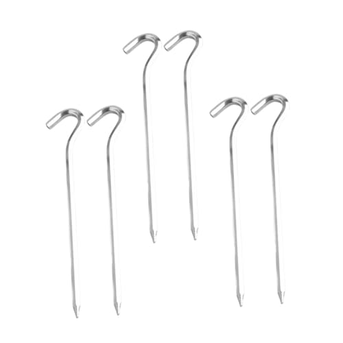 BESTonZON 6 Stück Teiliges Aluminiumlegierung Zeltheringe Robuste Bodenanker für Outdoor Camping Sandfeste Zeltnägel Einfach zu Fixieren Widerstandsfähig gegen Wind und Harte Böden von BESTonZON