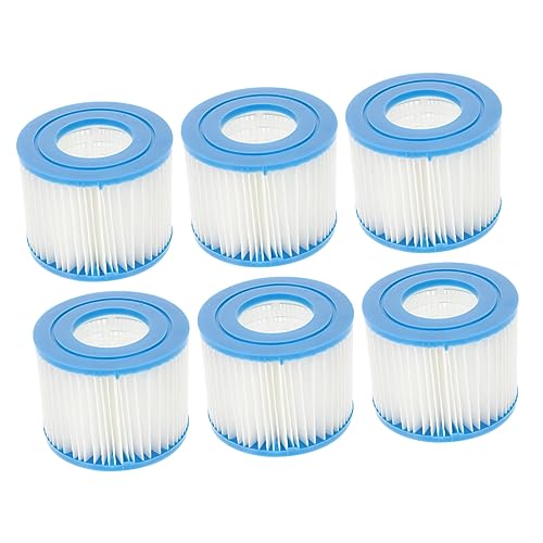 BESTonZON 6 Stück Teiliges Filterkartuschen für Pool und Spa Filterpumpe Vi Wiederverwendbarer Wasserfilter Pet und Vlies Kompatibel mit Bestway Effektive Schmutzentfernung für Sauberes von BESTonZON