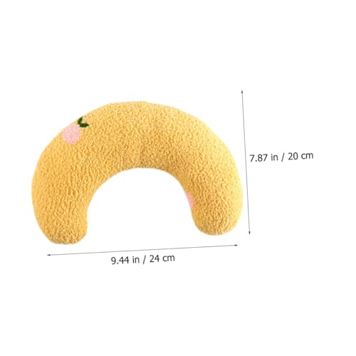 BESTonZON 6 Stück Teiliges Katzenkissen Kleines Bequemes Nackenstützkissen für Katzen U Förmiges Design für Tiefen Schlaf Weiche Stoffe in Weiß Blau Gelb als Schlafplatz und Kuschelkissen von BESTonZON