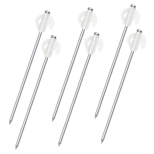BESTonZON 6 Stück Teiliges Stabile Sturmsichere Metall Zeltheringe mit Nachtleuchtendem Kopf Konisch Zulaufend für Einfache Bodenfixierung Langlebige Eisenstifte für Camping Outdoor und von BESTonZON