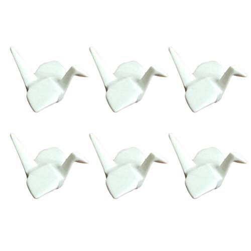 BESTonZON 6 Stück japanischen Stil Keramik Essstäbchen ruht handgefertigt tausend Papier Kran Stäbchen Halter Gabel Messer Halter Rack - 5,5x5x3cm (weiß) von BESTonZON
