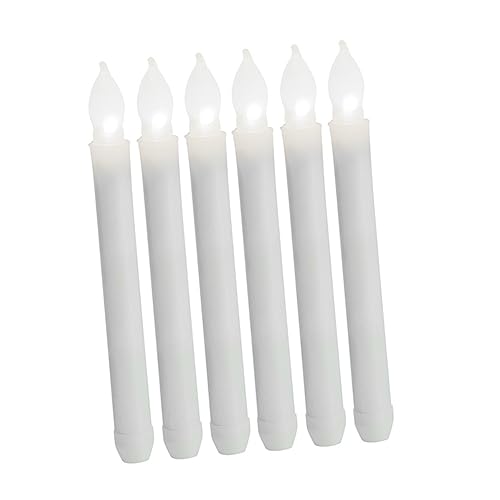 BESTonZON 6st Elektronische Kerze Wohnkultur Geführte Kerzen Weihnachtskerzen Flammenlose Spitzkerzen Velas De Baterias Flammenlose Kerzenlichter Stabkerzen Batteriebetrieben Leuchter Weiß BESTonZON 6st Elektronische Kerze Wohnkultur Geführte Kerzen Weihnachtskerzen Flammenlose Spitzkerzen Velas De Baterias Flammenlose Kerzenlichter Stabkerzen Batteriebetrieben Leuchter Weiß von BESTonZON