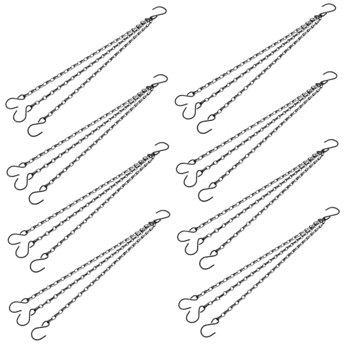 BESTonZON 8 Stück Metallketten mit Haken für Blumentöpfe Vogelhäuschen und Laternen Robuste und Vielseitige Aufhängelösungen für Garten und Balkon BESTonZON 8 Stück Metallketten mit Haken für Blumentöpfe Vogelhäuschen und Laternen Robuste und Vielseitige Aufhängelösungen für Garten und Balkon von BESTonZON