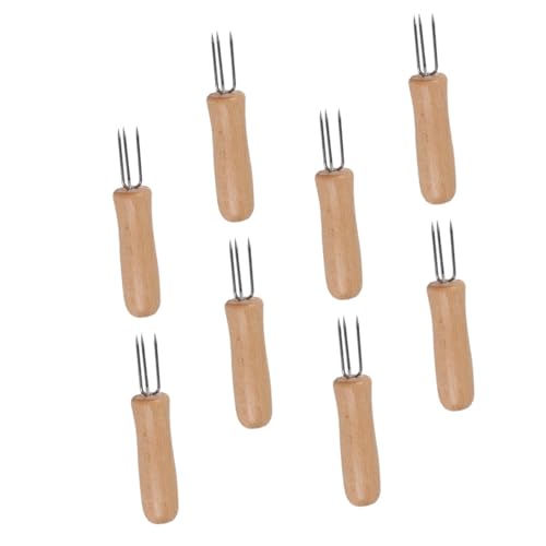 BESTonZON 8 Stück Teiliges Edelstahl Bbq Maisgabel mit Dreizackigem Design Scharfe Grillspieße für Obst und Gemüse Robustes Grillwerkzeug für Outdoor Barbecue und Partys BESTonZON 8 Stück Teiliges Edelstahl Bbq Maisgabel mit Dreizackigem Design Scharfe Grillspieße für Obst und Gemüse Robustes Grillwerkzeug für Outdoor Barbecue und Partys von BESTonZON