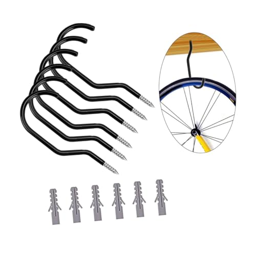 BESTonZON 8 Stück Teiliges Fahrrad Haken aus Robustem Stahl mit Schrauben Rutschfeste Wand und Deckenhalterung für Garage Platzsparend Vielseitig für Fahrradtypen und Werkzeugaufbewahrung BESTonZON 8 Stück Teiliges Fahrrad Haken aus Robustem Stahl mit Schrauben Rutschfeste Wand und Deckenhalterung für Garage Platzsparend Vielseitig für Fahrradtypen und Werkzeugaufbewahrung von BESTonZON