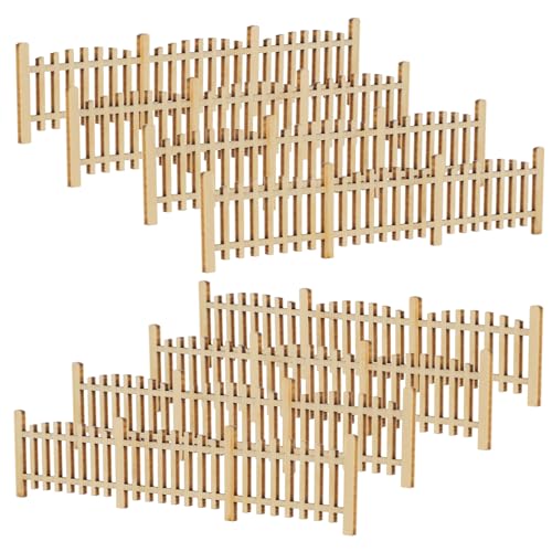 BESTonZON 8 Stück Teiliges Miniatur Gartenzaun Dekorativer Zaun für Mikrolandschaften und Miniaturhäuser für DIY Gartenprojekte Blumentöpfe und Handarbeiten von BESTonZON