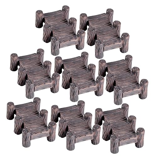 BESTonZON 8stücke Teiliges Miniatur Holzbrücke Deko Für Gartenlandschaften Resin Brücke Für Bonsai Und Mikroszenen Stilvolles Und Design Für Kreative Bastelprojekte von BESTonZON