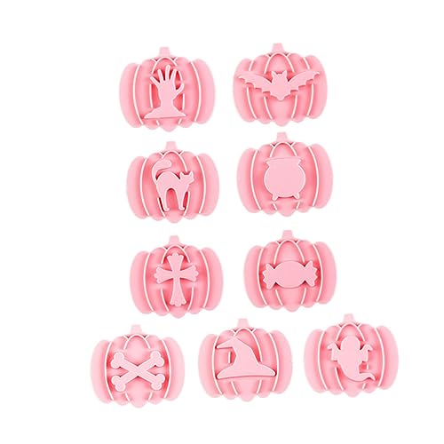 BESTonZON Muffinform 9st Halloween-ausstecher Ausstechformen Für Lebensmittel Schokolade Keksformen Dessert Backen Küchen Halloween-keks Party-ausstecher Plastik Druck Kürbisdosen Pp von BESTonZON