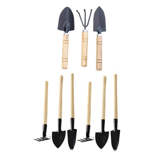 BESTonZON 9stücke Handwerkzeug-Sets Mit Mini-gartenwerkzeugen Inklusive Kelle Rechen Und Gartenfräse Kleines Gartenset Für Innen Und Außenbereich Geeignet Für Sukkulenten Kräuter Und Zimmerp von BESTonZON