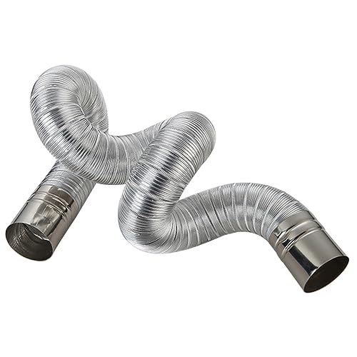BESTonZON Abgasrohr für Heizöfen Flexibles Kaminrohr Hochtemperaturbeständig Geeignet für Küchen Badezimmer und Gewächshäuser von BESTonZON