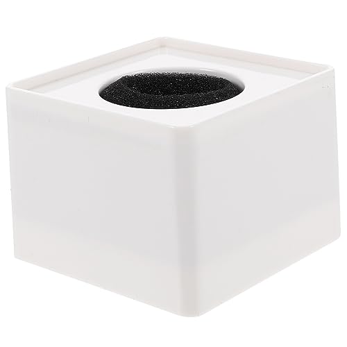 BESTonZON Abs Mikrofonflagge Quadratische Logo Box für Interviews Weißes Design für Markenplatzierung und Gravuren von BESTonZON