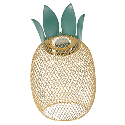 BESTonZON Ananas Lampenschirm Metallgehäuse Lichtabdeckungen Für Deckenventilatoren Vintage-lampenschirme Tischlampenschirm Vintage Kronleuchter Boho-leuchte Hawaii Jahrgang Rostfreier Stahl von BESTonZON