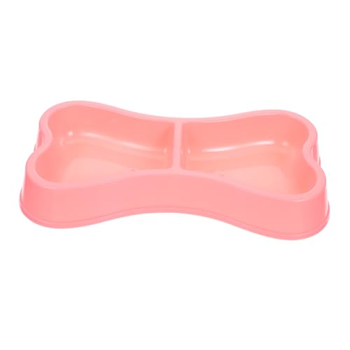 BESTonZON Anti Choke Hundenapf Knochenform Rutschfestes Futter Wassernapf Tablett für Kleine und Große Haustiere Rot Auslaufsicher Leicht Zu Reinigen Einzigartiges Design von BESTonZON