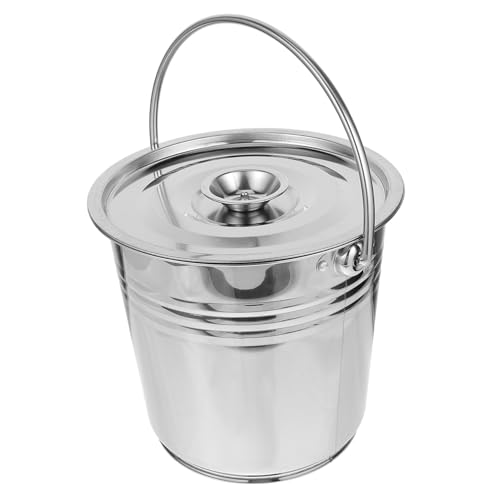 BESTonZON Ascheeimer mit Deckel Robuster Kohleeimer für Grill und Kamin Langlebiger Kohlebehälter Praktischer Aschebehälter mit Tragegriff Wetterfester Metallbehälter für Outdoor und BESTonZON Ascheeimer mit Deckel Robuster Kohleeimer für Grill und Kamin Langlebiger Kohlebehälter Praktischer Aschebehälter mit Tragegriff Wetterfester Metallbehälter für Outdoor und von BESTonZON