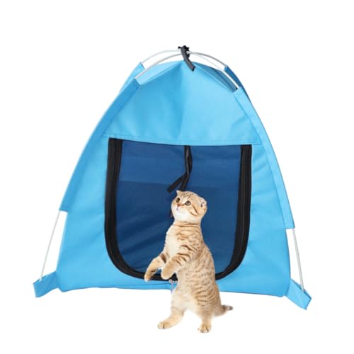 BESTonZON Atmungsaktives Faltbares Haustierzelt mit Moskitonetz Outdoor Hundezelt für Sommer Blau Robustes Material Waschbar für Hunde und Katzen Ausruhen BESTonZON Atmungsaktives Faltbares Haustierzelt mit Moskitonetz Outdoor Hundezelt für Sommer Blau Robustes Material Waschbar für Hunde und Katzen Ausruhen von BESTonZON