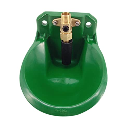 BESTonZON Automatische Tränkschüssel für Ziegen und Schafe Grüner Kunststoff mit Robustem Metallventil Langlebiger Wasserspender für Nutztiere Bauernhof Stabiler Wasserstand Rostfrei von BESTonZON