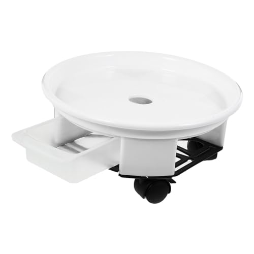 BESTonZON Beweglicher Blumentopfständer Kunststoff mit Bremsrädern Runder Pflanztopf untersetzer Ø Stabiler Pflanzentopfhalter für Balkon Garten Innen Außen Weiß Robust und Zufällige Farbe BESTonZON Beweglicher Blumentopfständer Kunststoff mit Bremsrädern Runder Pflanztopf untersetzer Ø Stabiler Pflanzentopfhalter für Balkon Garten Innen Außen Weiß Robust und Zufällige Farbe von BESTonZON