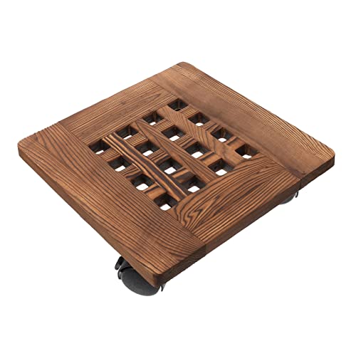 BESTonZON Bewegliches Blumenuntersetzer Tablett Dickem mit Praktischer Pflanzentopf Halter für Garten und Innenbereich mit Bremsen für Stabilität von BESTonZON
