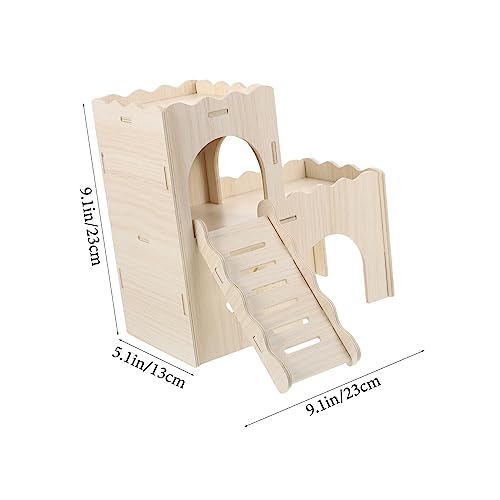 BESTonZON Bissfestes Holzspielzeug für Meerschweinchen und Hamster DIY Wellenburg mit Leiter Vielseitiges Versteck und Nest zum Schlafen und Ausruhen Robust und Sicher für Kleintiere BESTonZON Bissfestes Holzspielzeug für Meerschweinchen und Hamster DIY Wellenburg mit Leiter Vielseitiges Versteck und Nest zum Schlafen und Ausruhen Robust und Sicher für Kleintiere von BESTonZON