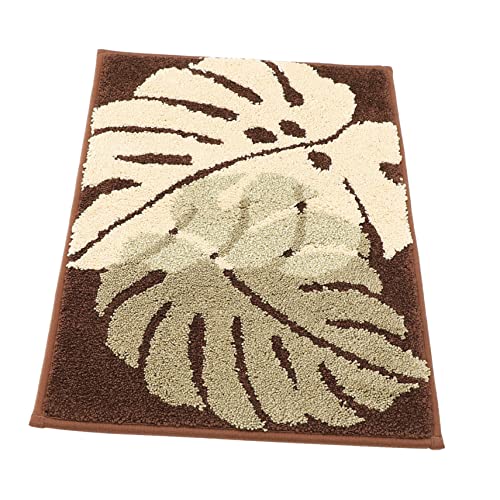 BESTonZON Blatt Bodenmatte rutschfeste Bodenmatte Dekorative Bodenmatte Eingangsmatte Wasserabsorbierende Teppich Bodenmatten Für Den Hauseingang rutschfeste Bodenmatte Polyester von BESTonZON