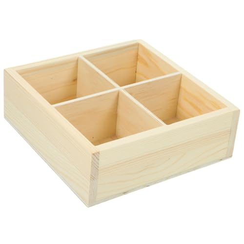 BESTonZON Blumenübertopf Holztablett mit Fächern Multifunktionale Aufbewahrungsbox für Sukkulenten und Schmuck Fach Holzdesign für Zuhause und Büro BESTonZON Blumenübertopf Holztablett mit Fächern Multifunktionale Aufbewahrungsbox für Sukkulenten und Schmuck Fach Holzdesign für Zuhause und Büro von BESTonZON