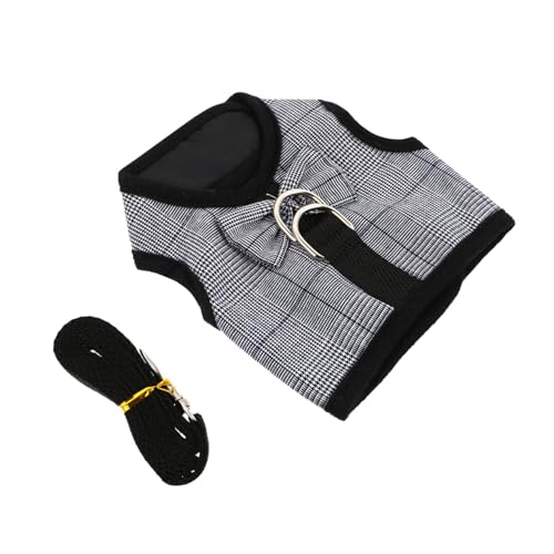 BESTonZON Bunny Geschirr Small Animal Brustgeschirr mit Leine Atmungsaktive Komfortable Hasenweste mit Weichem Langlebig Einfach zu Tragen und Reinigen S für Zwergkaninchen Geeignet von BESTonZON