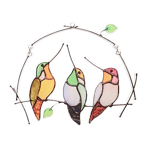 BESTonZON Bunte Acryl Vogel Skulptur als Fensterdeko Lebensechte Hängedeko für Fenster und Türen mit Saugnapf zur Einfachen Langlebig und Farbecht BESTonZON Bunte Acryl Vogel Skulptur als Fensterdeko Lebensechte Hängedeko für Fenster und Türen mit Saugnapf zur Einfachen Langlebig und Farbecht von BESTonZON